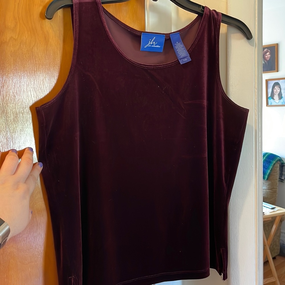 NWOT Purple Velour Tank
